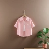 Short and petite style, 2026 Spring/Summer new collection, summer candy-colored short-sleeved shirt, washable cotton short coat for women 104709186 Application Scenario